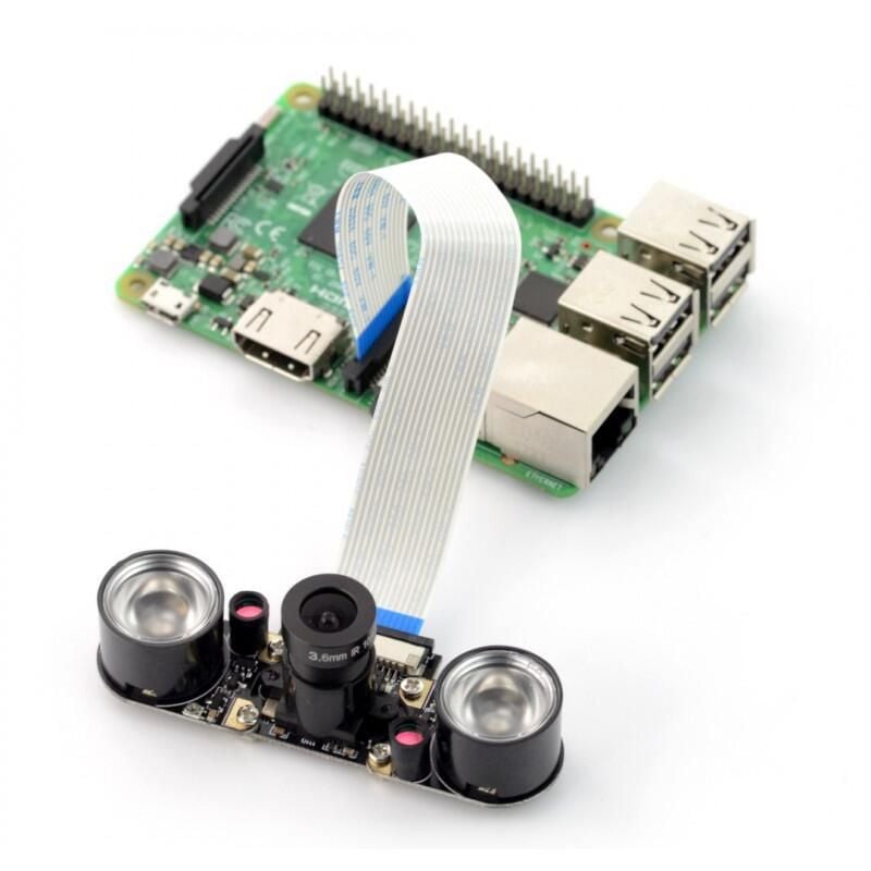 Nattkamera til Raspberry Pi, 5 MP, OV5647, 1080p, IR 850 nm