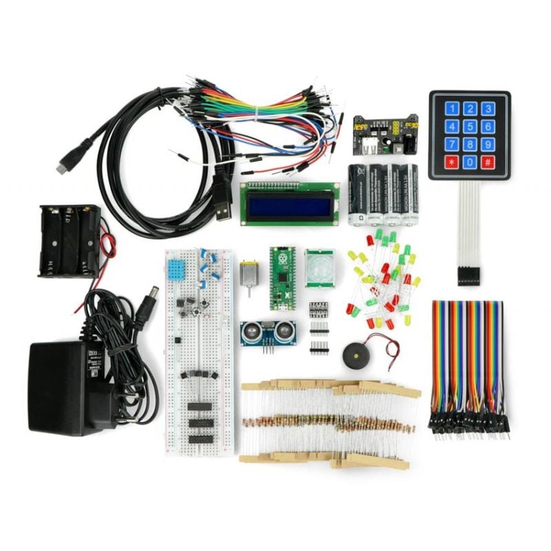 Komponentpakke med Raspberry Pi Pico, mega KIT