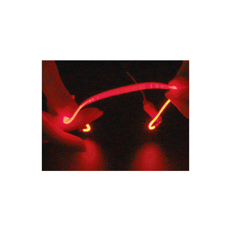 Rødt fleksibelt LED-filament 3V, 130mm