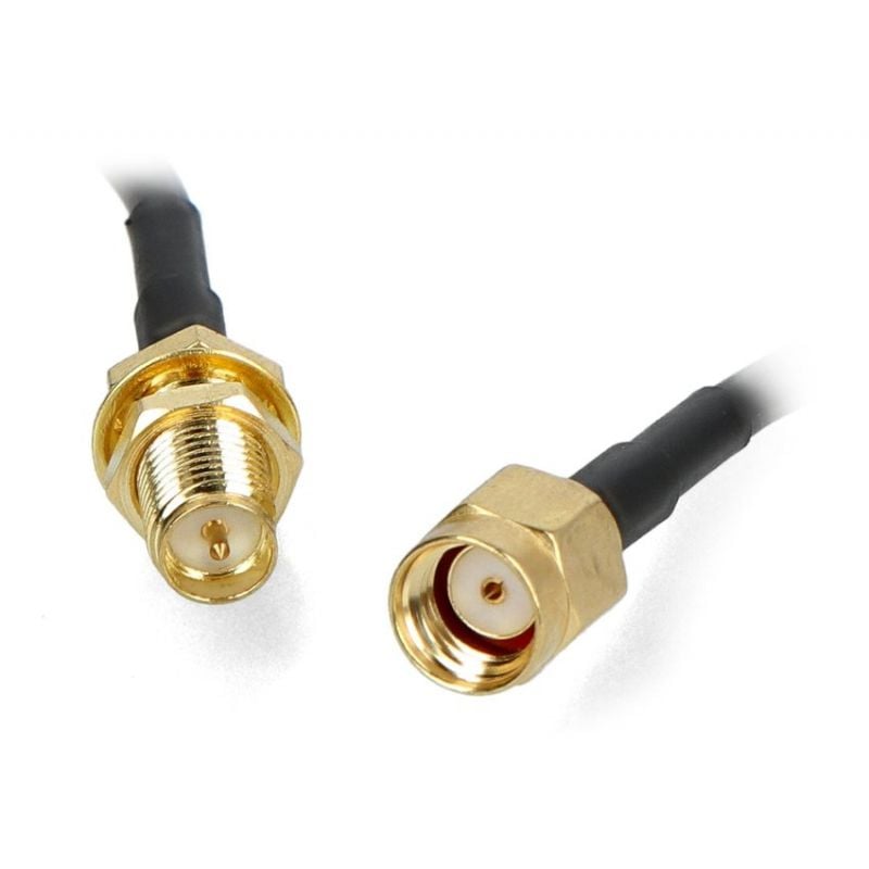 RP-SMA-antennekabel 1 m - hann/hunn-forlenger RG-174
