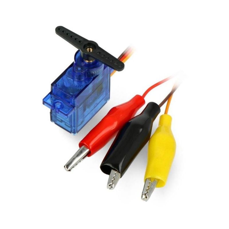 Servo med krokodilleklemmer – 180° rotasjon, 5 V