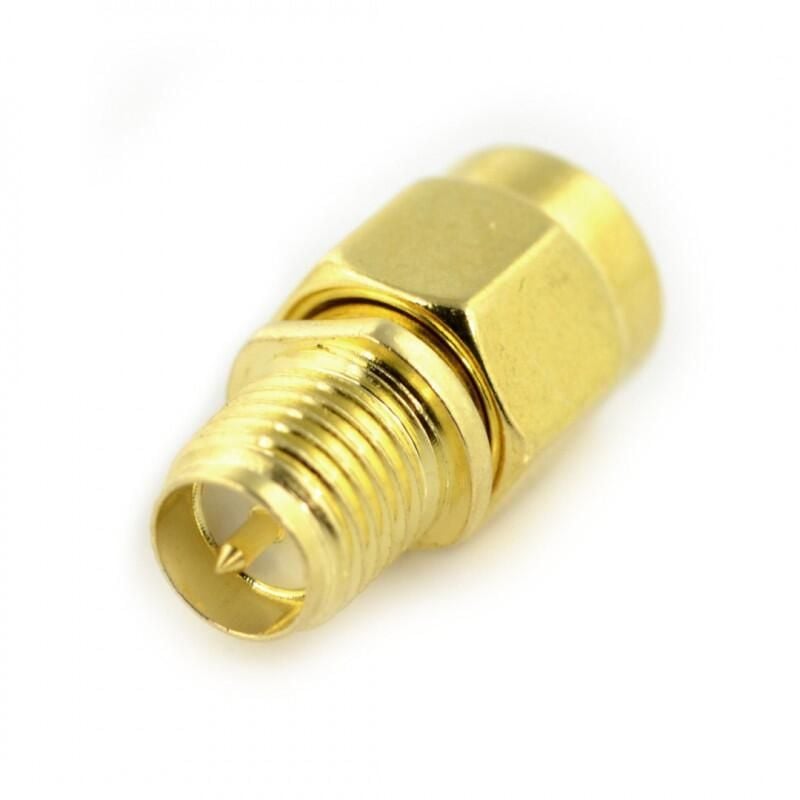 SMA-adapter hann-hann, forgylt antennekontakt