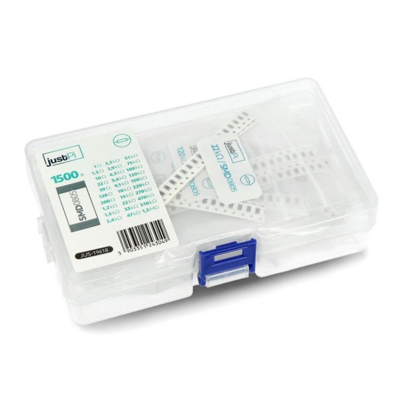 Sett med motstander 0,25W SMD 0805 – 1500 stk