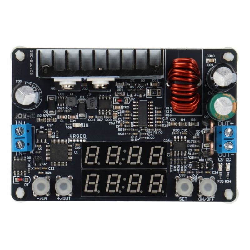 Justerbar DC-step-down-omformer 5A med LED-display