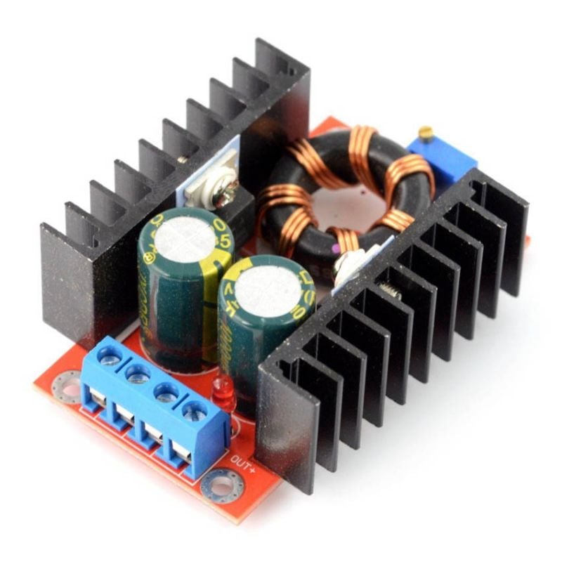 Step-up spenningsomformer 50W, justerbar 12-35V/6A