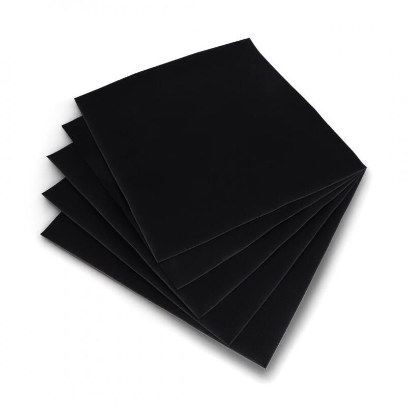 Graveringslær svart 1,2mm – 200×200mm, 5 stk.