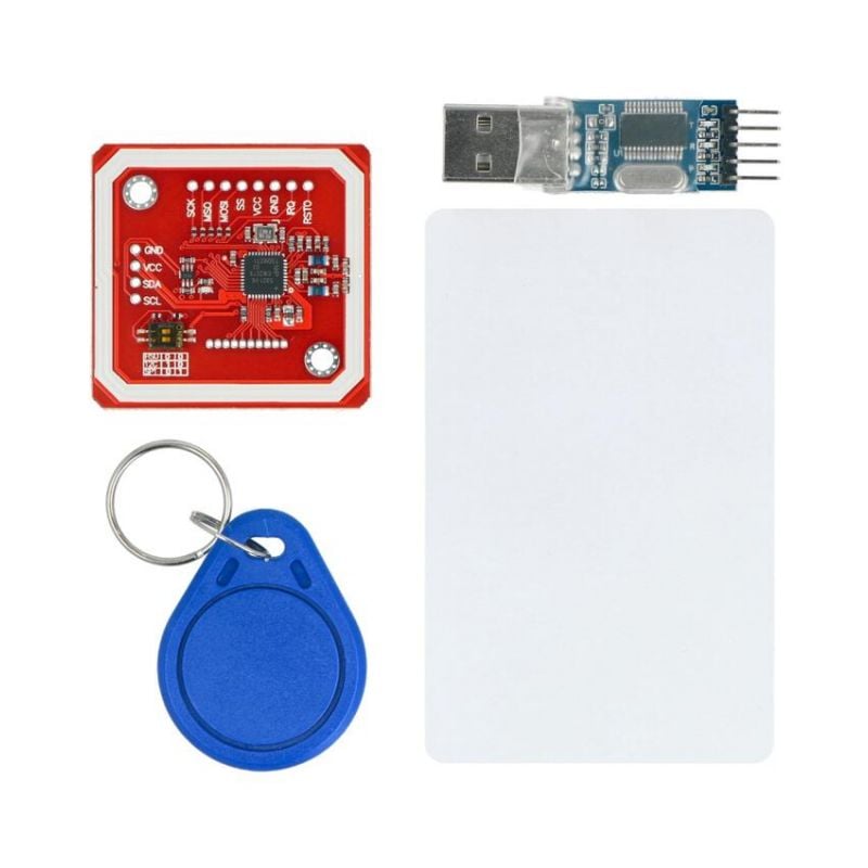 NFC / RFID-modul 13,56 MHz I2C/SPI – sett inkl. kort og nøkkelring