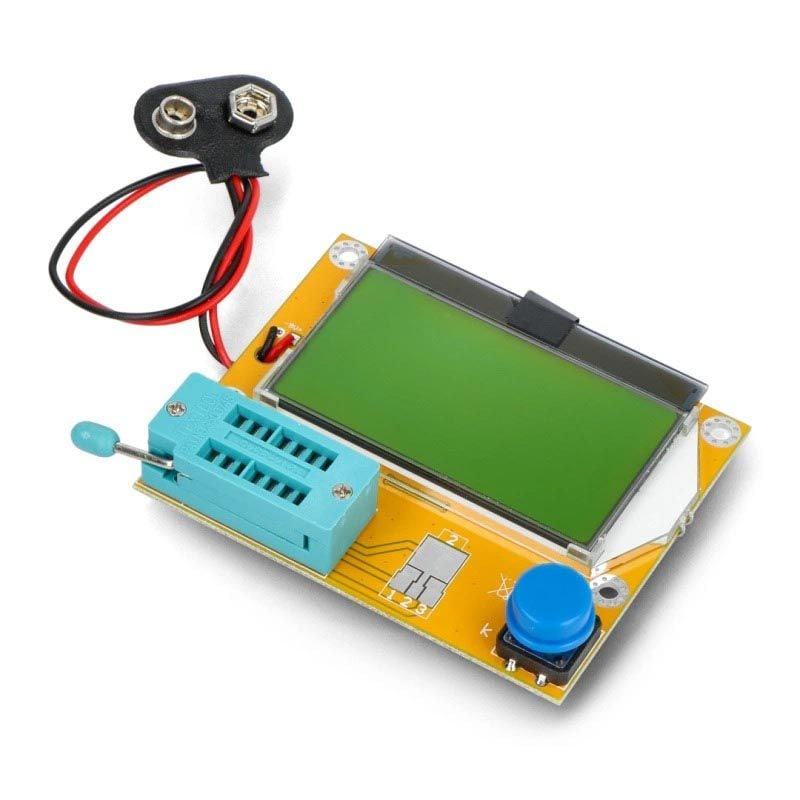 Måler med LCD, tester for elektroniske komponenter 