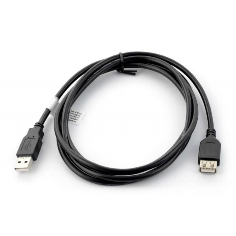 USB-forlengelseskabel A-A, 1,8 m, svart