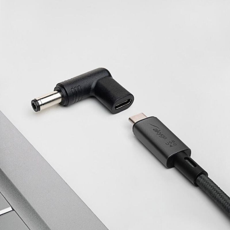 USB Type-C til DC 5,5/2,1 mm adapter – lading av bærbar PC, inntil 100 W