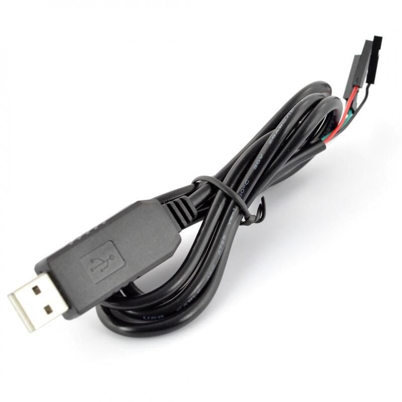 USB-UART-adapter med hunkontakter og PL2303-konverter