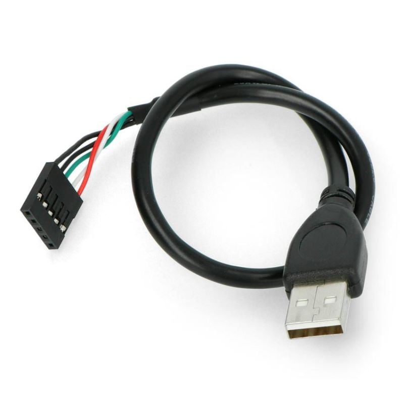 USB-A kabel med 1x5-pin goldpin hunnkontakt, 0,3 m