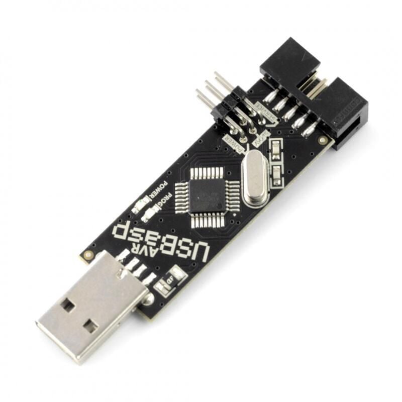 USBasp AVR-programmer med ISP-tilkobling, IDC-kabel 50 cm