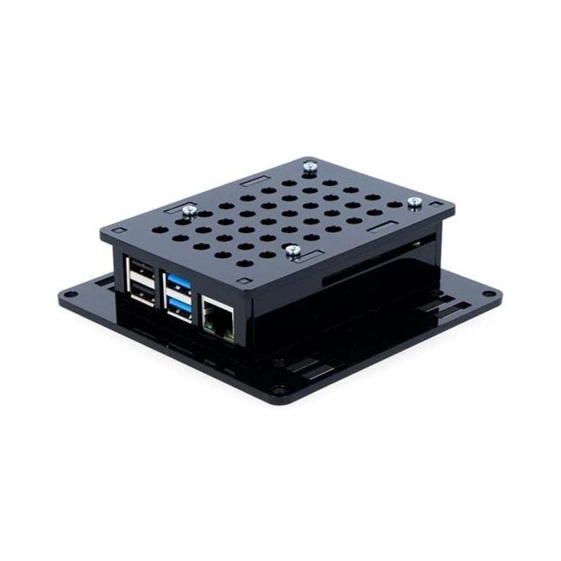 VESA-feste med kapsling for Raspberry Pi 4B – for montering bak skjerm