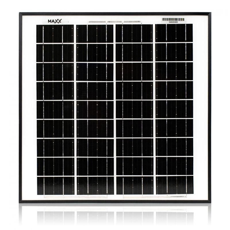 Solcellepanel 20 W – monokrystallinsk, svart ramme