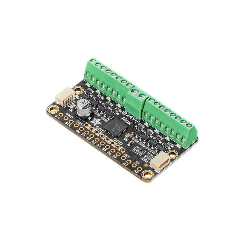 8-kanals styringsmodul for elektromagneter med grønne skruterminaler og I2C-tilkobling