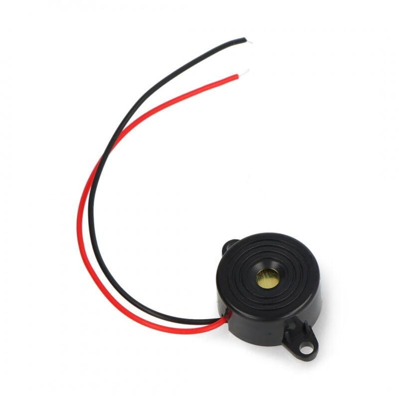 Aktiv summer med generator 23mm, 3-24V DC, 82dB, kapsling