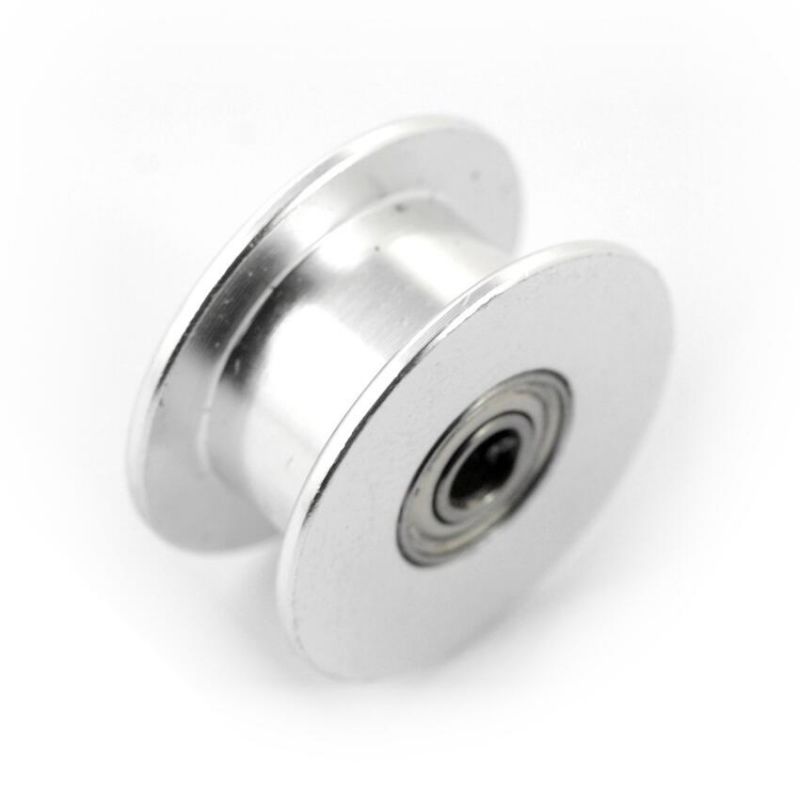 Remskive med lager i aluminium, Ø18 × 8 mm, hull Ø3 mm