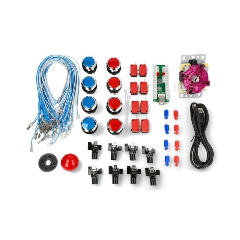 Arcade-byggesett til Raspberry Pi, joystick og 10 knapper