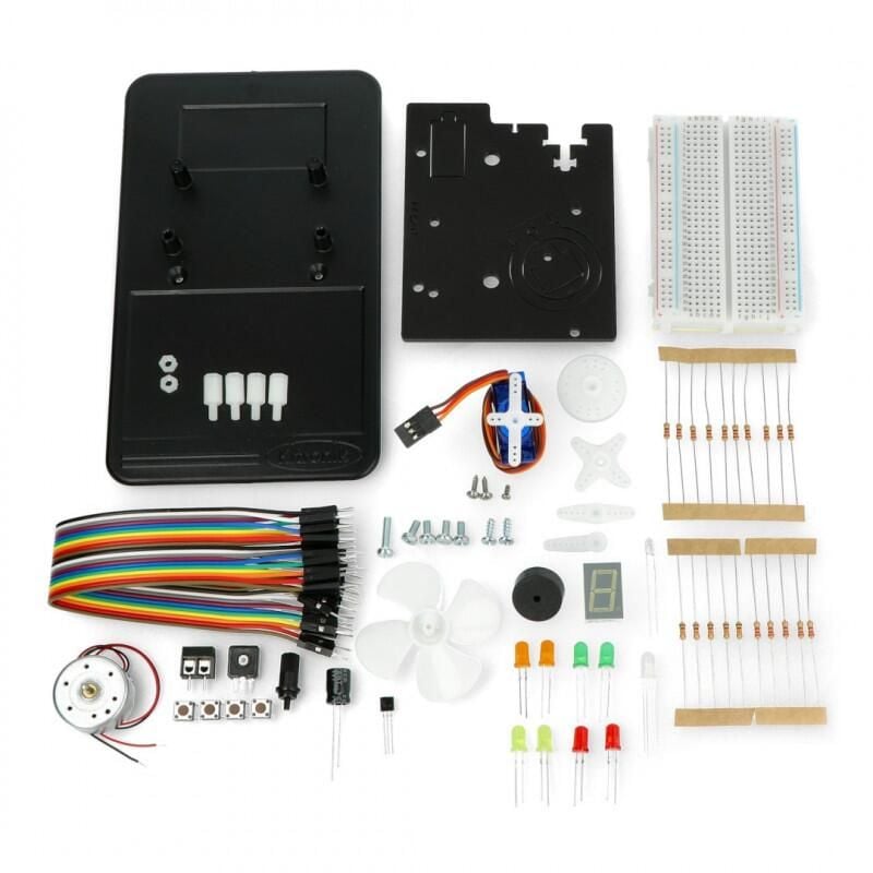 Oppfinnersett for Arduino, startpakke med 25 komponenter og 10 prosjekter