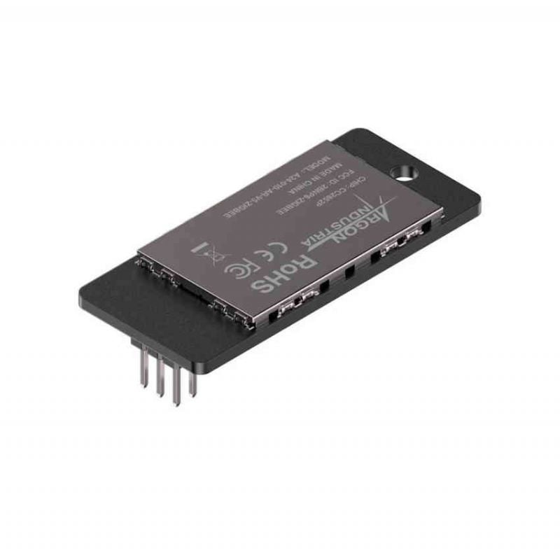Argon40 Industria V5 Zigbee-modul vist skrått med kontaktpinner og sidekontakter