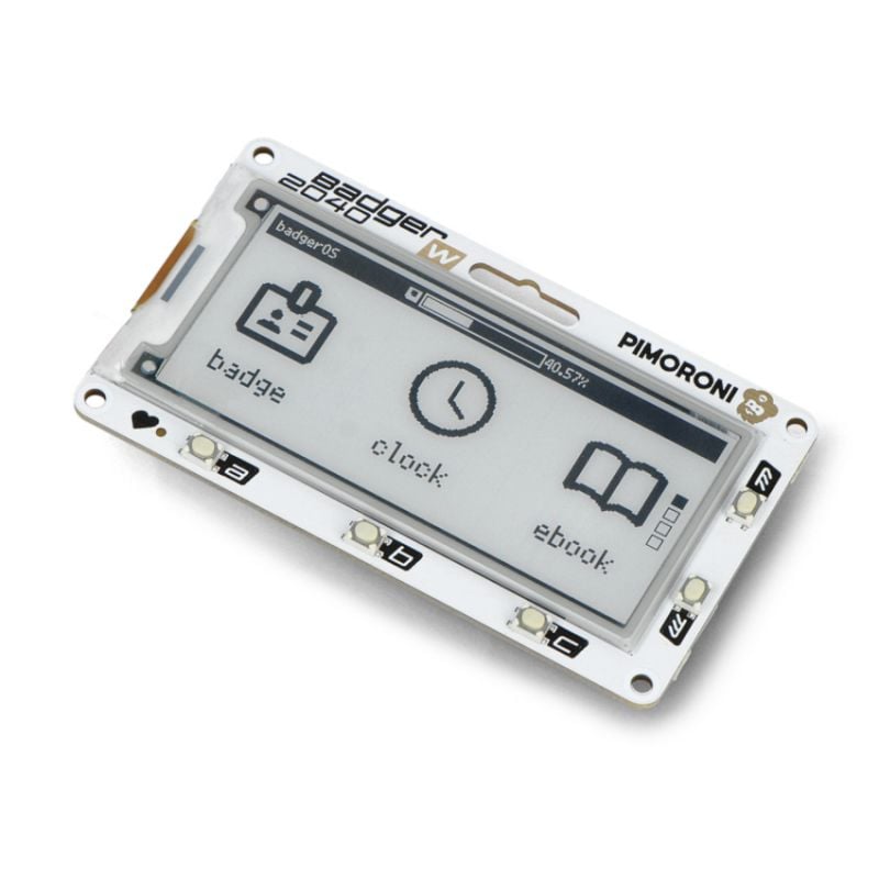 E-papirskjerm 2,9'' 296x128px - kretskort med Raspberry Pi Pico W