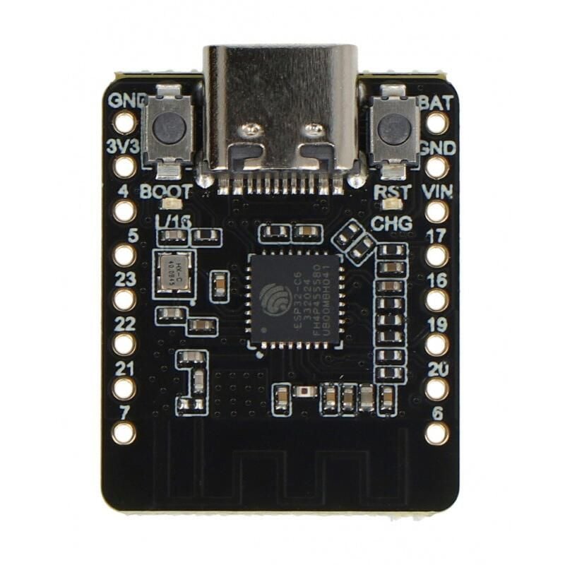 Beetle ESP32-C6 miniatur IoT-utviklingsmodul, WiFi 6, Bluetooth 5, ZigBee, Thread