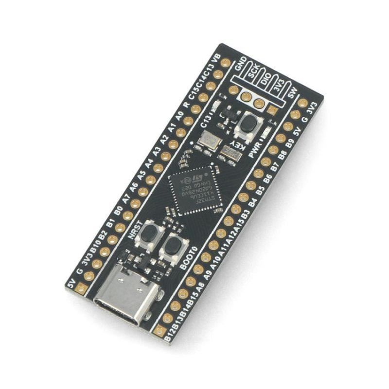 BlackPill v3.1-utviklingskort med USB-C-kontakt og STM32F411CEU6