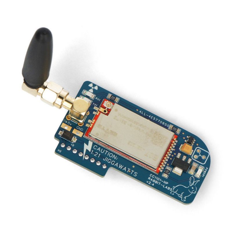 CC1101-signalforsterker med montert 433 MHz-antenne