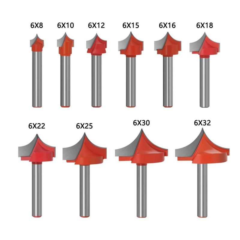 CNC fresesett 10 stk med 6 mm skaft – Two Trees