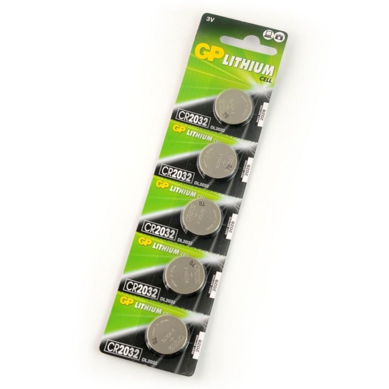 CR2032 litiumbatteri - 3V GP - 5 stk