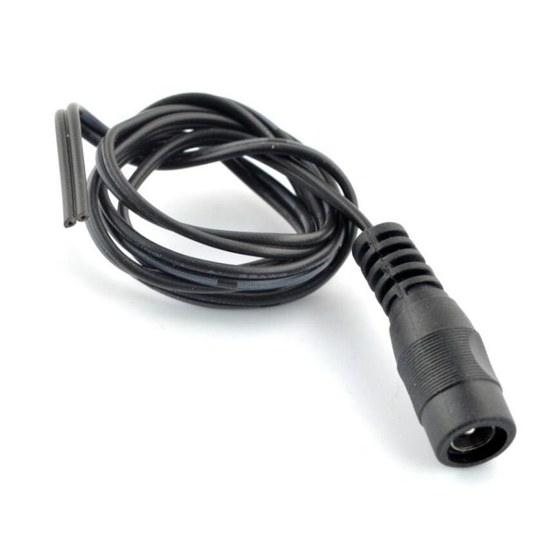 DC-kontakt 5,5 × 2,1 mm med 50 cm kabel, strøm