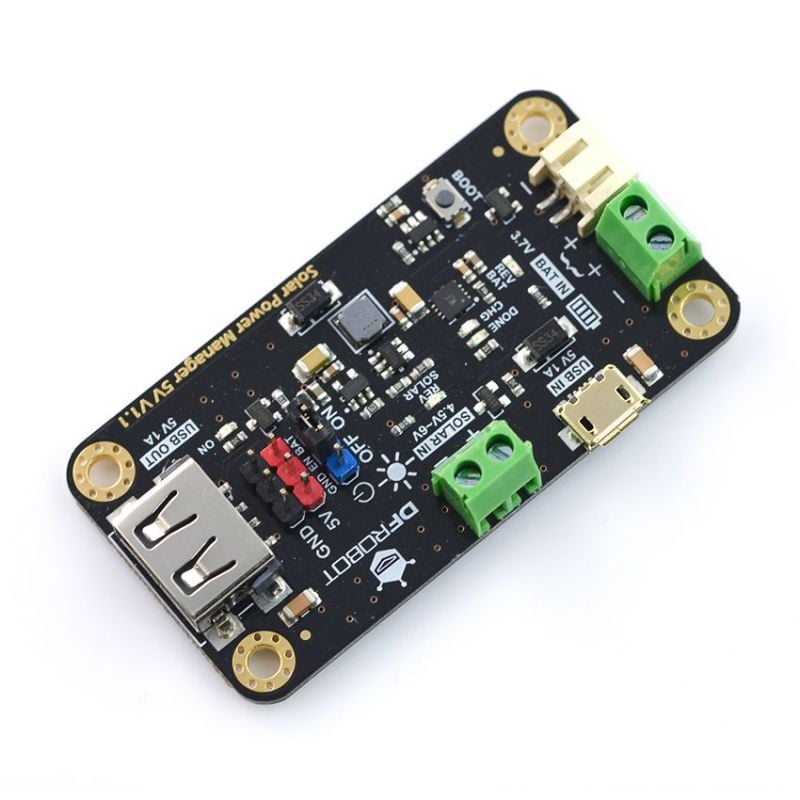 Solar Power Manager – laderegulator for 4,5–6V solpaneler