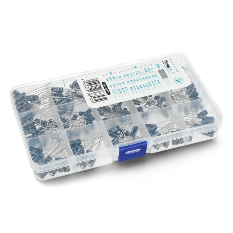 Sett med elektrolyttkondensatorer, THT, 200 stk