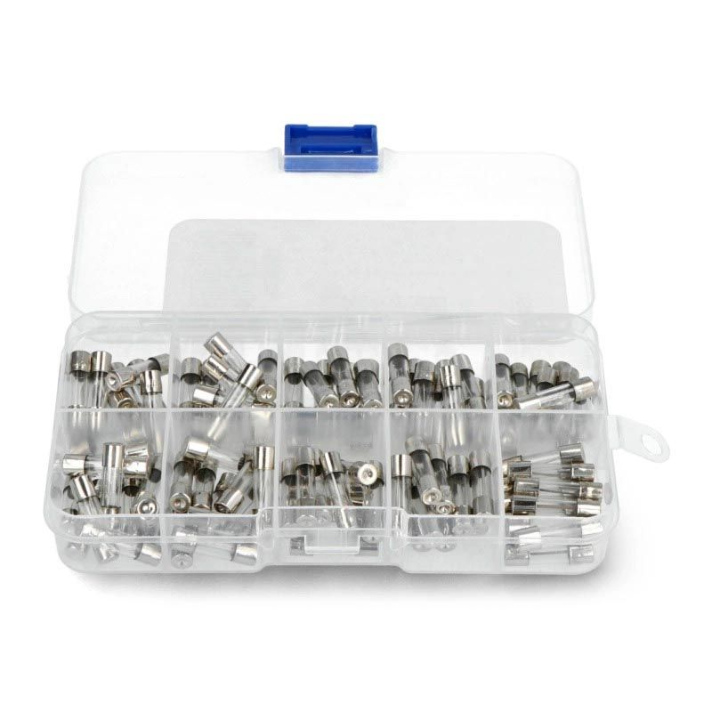 Glassikringer, sett med 100 stk, WTA 5×20 mm 0,2-20 A