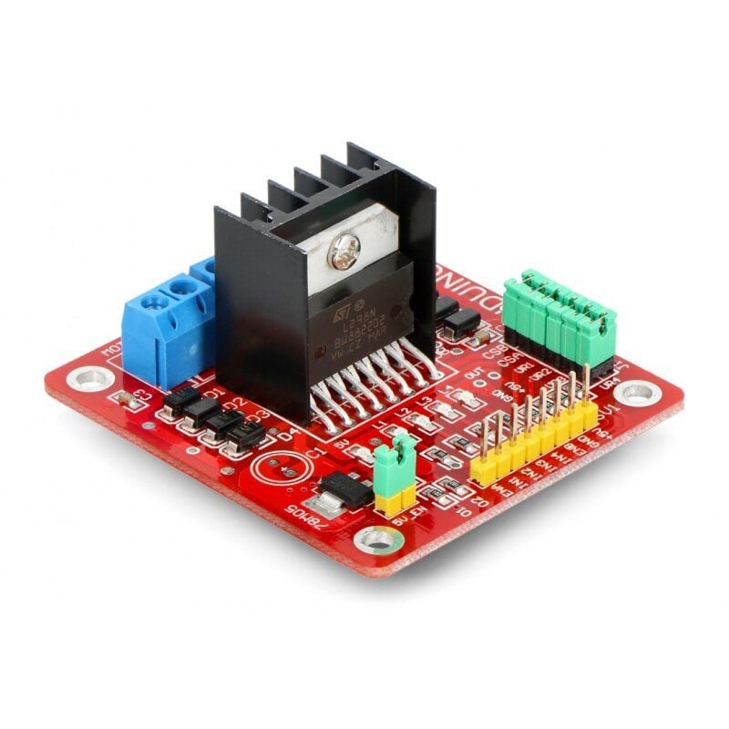 L298N motorstyring, dual H-bro, 2A per kanal, 5-46V