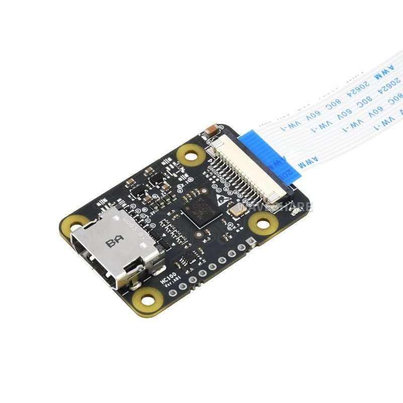 HDMI-til-CSI-adapter med flatkabel og synlig HDMI-kontakt