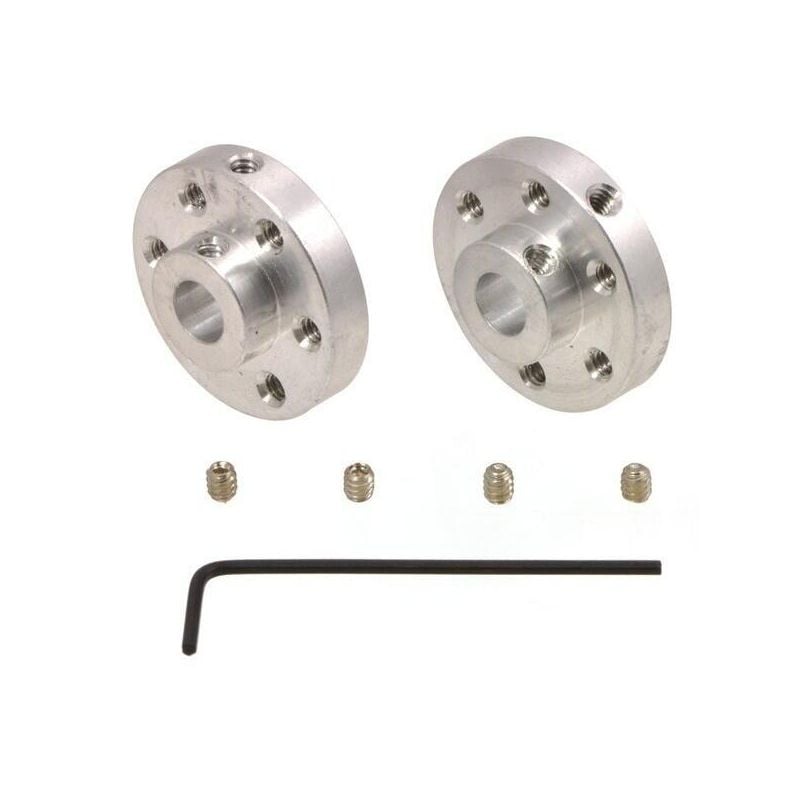 Aluminium hjulnav 6 mm M3, Pololu 1999, 2 stk.