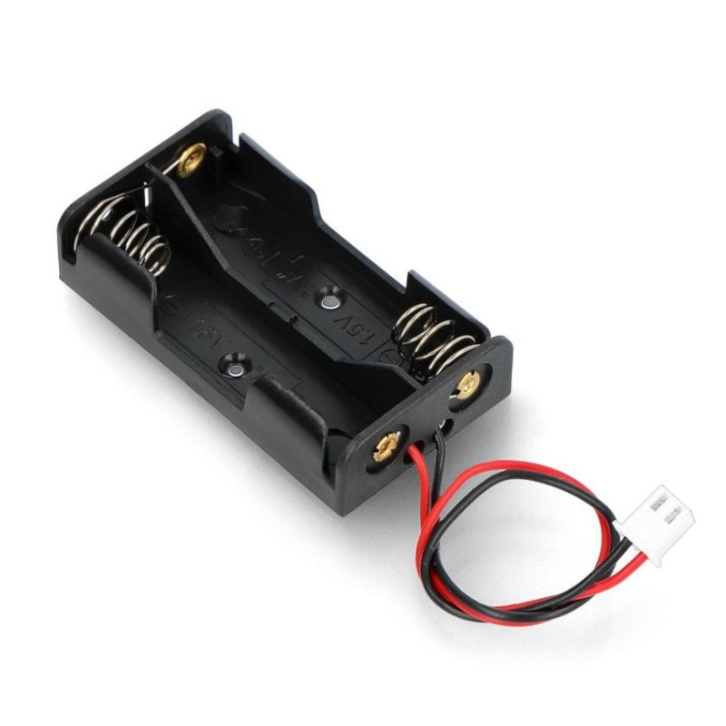 Batteriholder for 2x AA med JST-PH 2,54 mm plugg