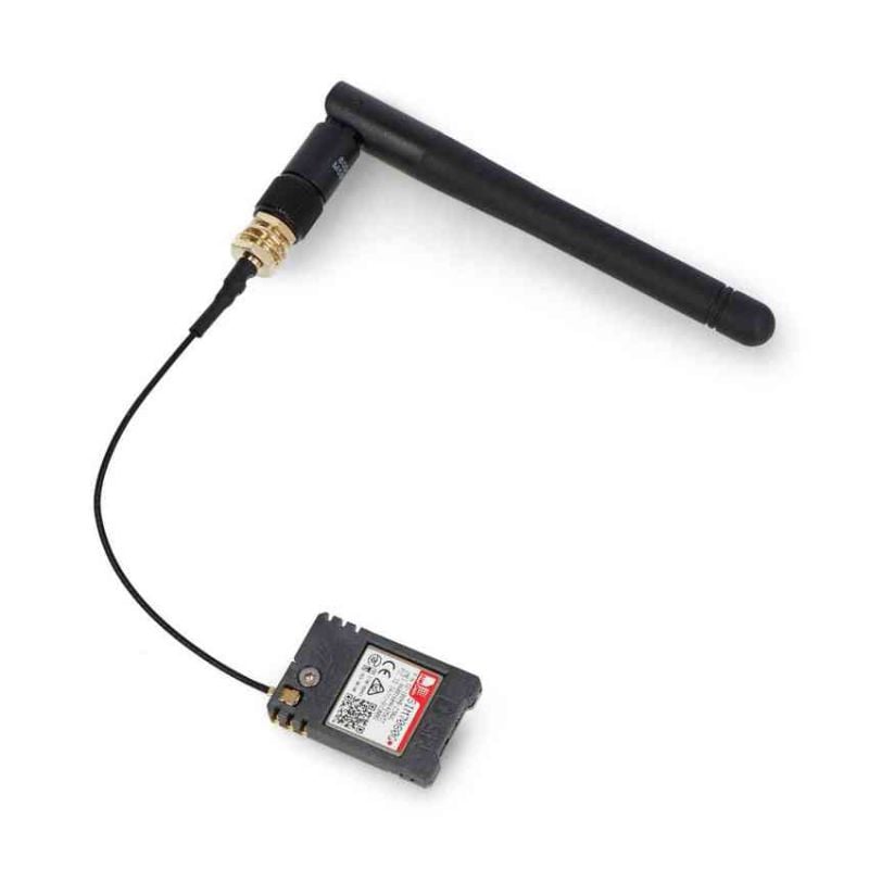 Kompakt IoT-modul for CAT-M og NB-IoT med tilkoblet sort antenne