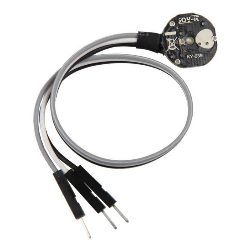 IR-pulssensor med rund sensorflate, kabel og tre tilkoblingsledninger