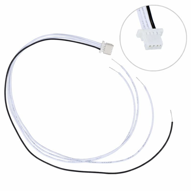 JST SH 4-pins tilkoblingskabel 20cm med loddebar sokkel