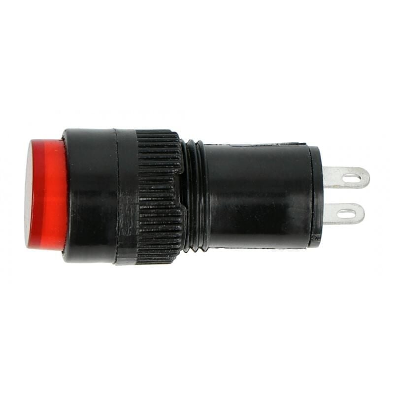 Rød kontrollampe 12V DC, 12mm