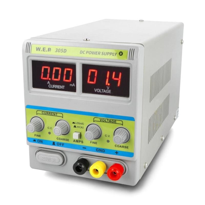 Laboratoriestrømforsyning WEP PS-305D II 30V 5A