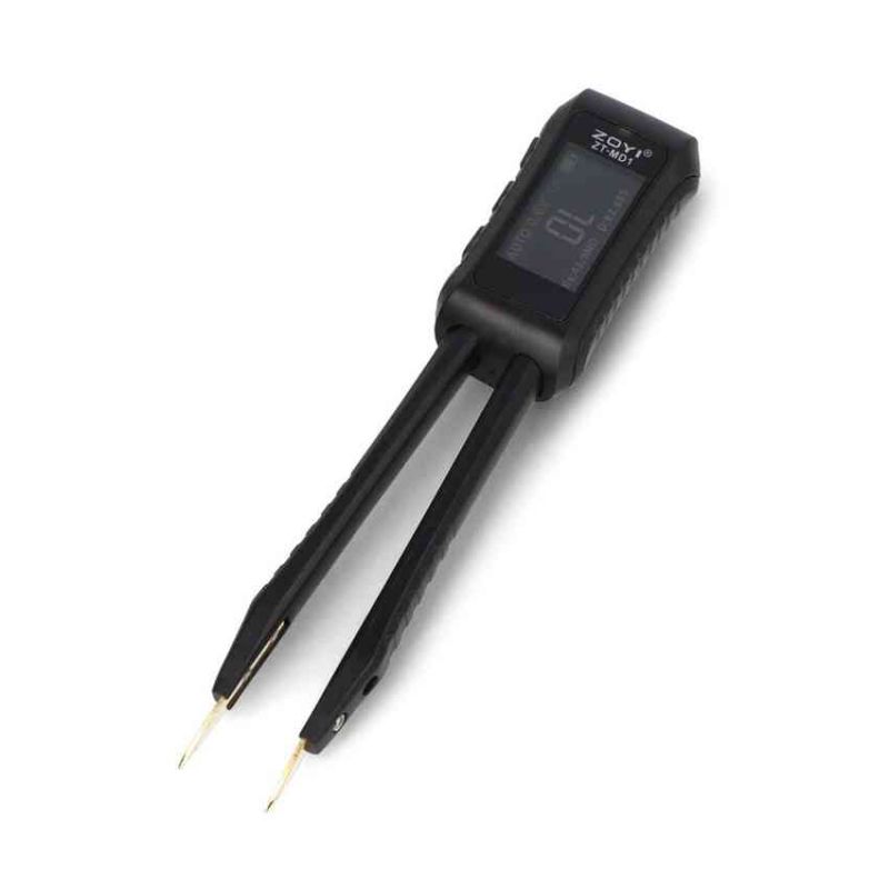 LCR-målepinsett med OLED-skjerm og spisse målespisser