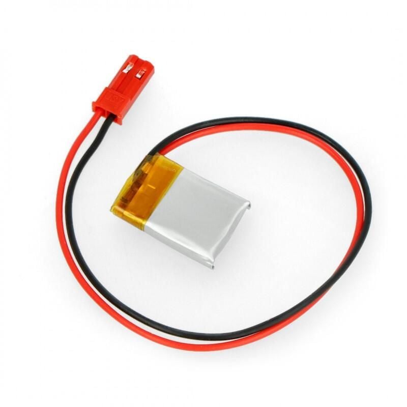 Li-Pol-akkumulator 70mAh 1S 3,7V med JST-kontakt, 20x15x4mm