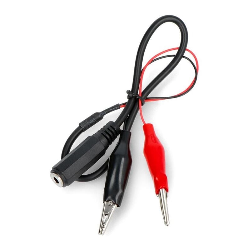 Lydkabel med krokodilleklemmer til BBC micro:bit - 3,5mm jack mono 80cm