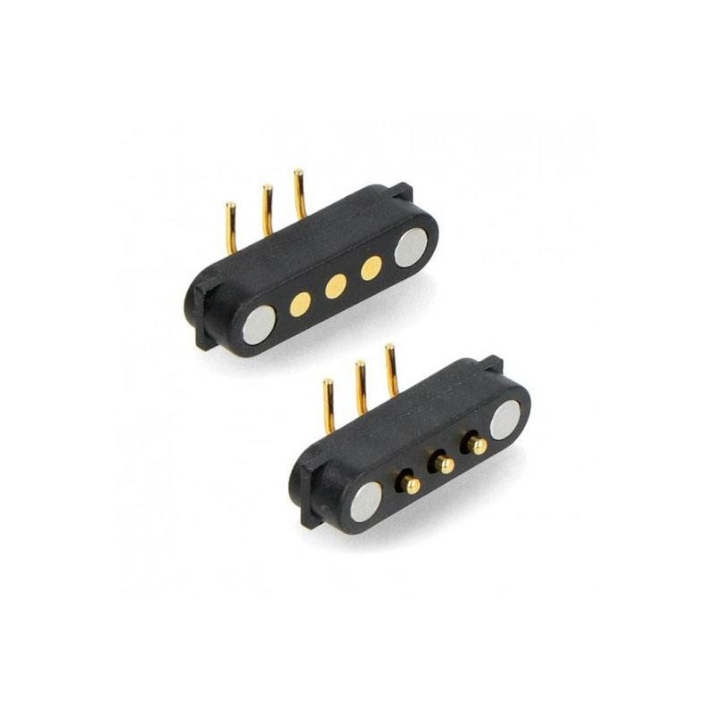 Magnetisk tilkobling - rett vinkel, pogo-kontakt med tre kontaktpinner - Adafruit 5360