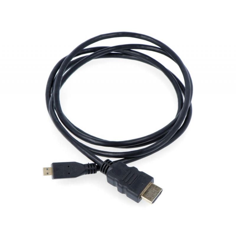 Micro-HDMI til HDMI-kabel, 1,5 m, vist i full lengde