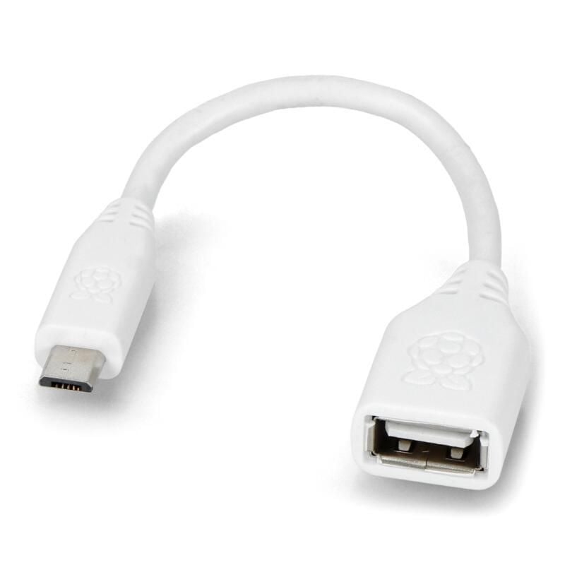 OTG microUSB-kabel 15cm til Raspberry Pi Zero og USB-A